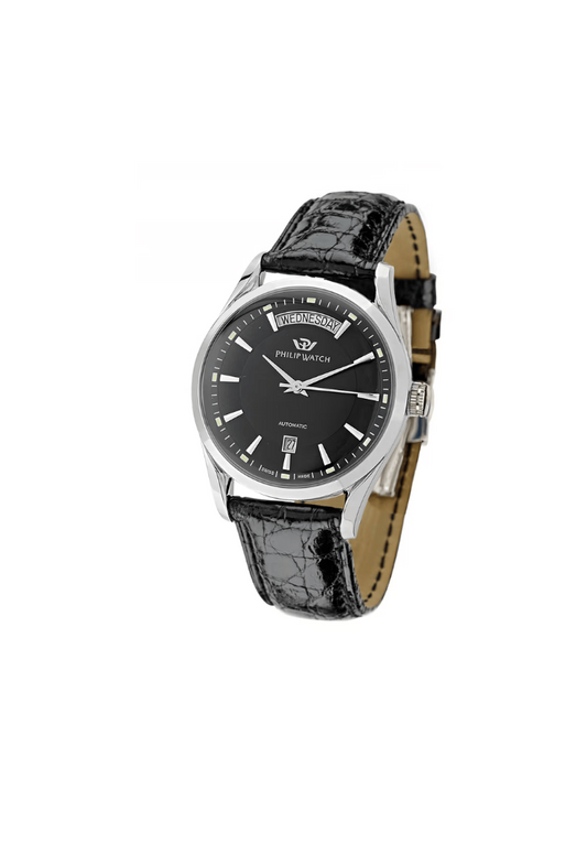 Philip Watch Sunray Automatico Nero R82 in pelle