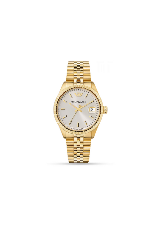 Philip Watch Caribe gold– cinturino jubilee quadrante bianco R8253597087