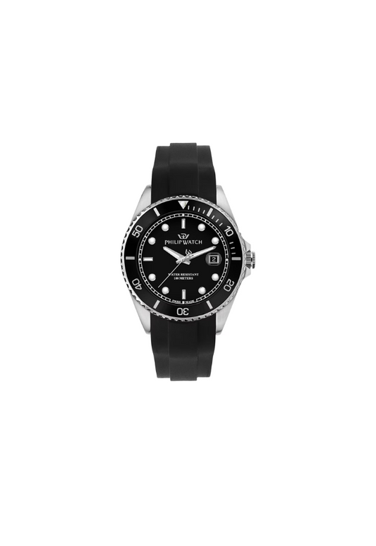 Philip Watch Caribe Sport R8251597004 – Quarzo | 42mm | Cinturino nero | Vetro zaffiro