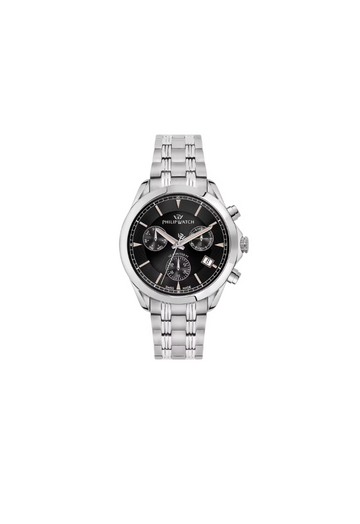 Philip Watch R8273665004 – Cronografo al quarzo Swiss Made, quadrante nero, cassa 41mm