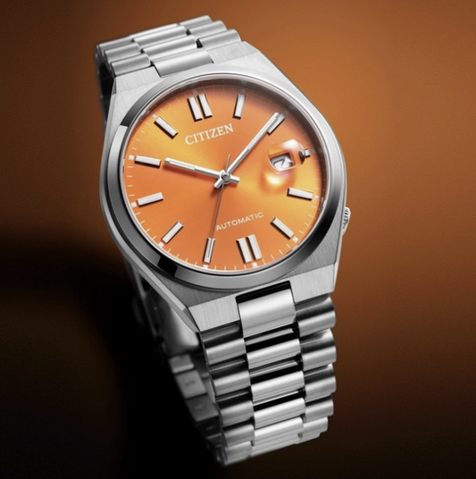 Citizen Tsuyosa Automatic 8210 Orange Dial – Orologio Meccanico Uomo – Cod. NJ0151-88Z