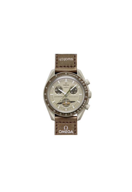 Swatch x Omega MoonSwatch Mission to Saturn SO33T100 – Cronografo quarzo Bioceramic 42mm beige/taupe
