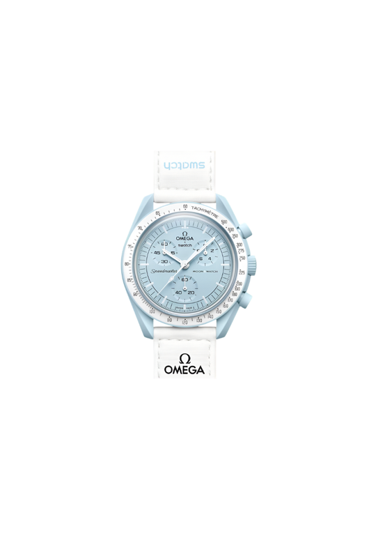 Swatch x Omega MoonSwatch Mission to Uranus SO33L100 – Cronografo quarzo Bioceramic 42mm azzurro/bianco
