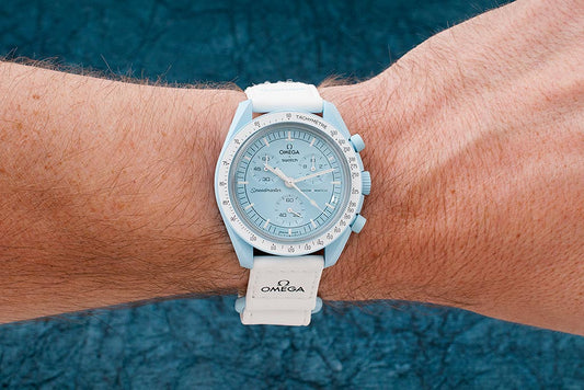 Swatch x Omega MoonSwatch Mission to Uranus SO33L100 – Cronografo quarzo Bioceramic 42mm azzurro/bianco