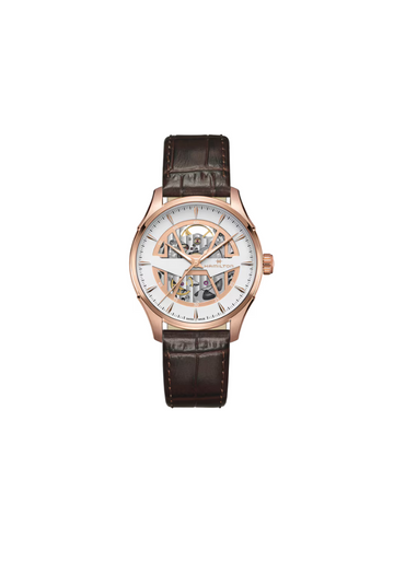 Hamilton Jazzmaster Open Heart Auto Bianco – cinturino in pelle