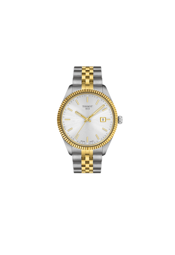Tissot Ballade 40mm –  Bianco solei con cinturino in acciaio silver e oro | T156.410.22.031.00