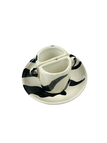 ANIMALIER - Zebra Tête-à-Tête Coffee Cup Set