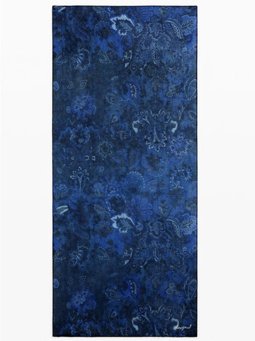 Foulard rettangolare plissettato paisley Donna Blu