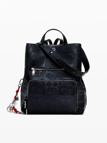 Zaino convertibile Mickey medio Donna Nero