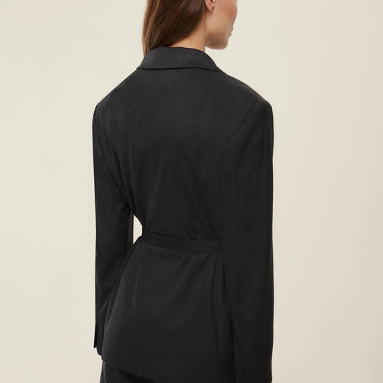 Emme Marella Blazer con cintura Val Donna Antracite - Santangelo