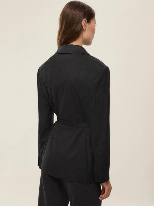 Emme Marella Blazer con cintura Val Donna Antracite - Santangelo