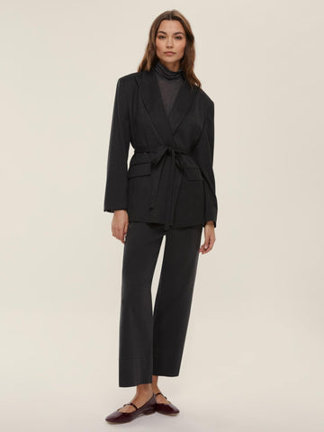 Emme Marella Blazer con cintura Val Donna Antracite