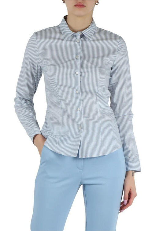 Emme Marella Camicia Donna Racer Azzurra a righe - Santangelo