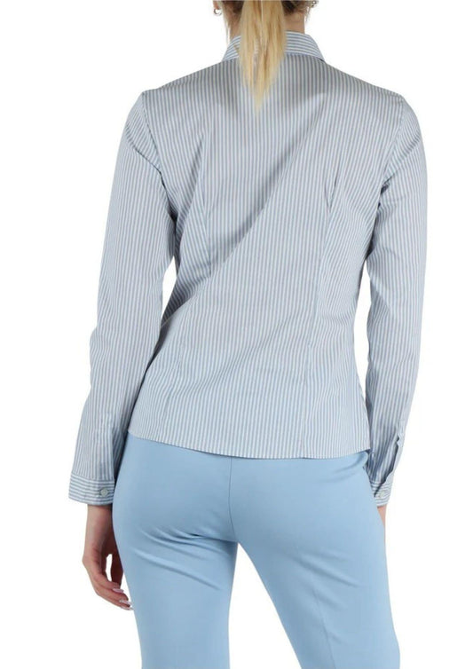 Emme Marella Camicia Donna Racer Azzurra a righe - Santangelo