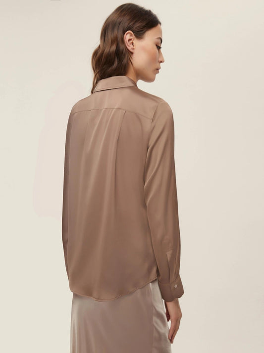 Emme Marella Camicia in raso leggero Naples Donna Tortora