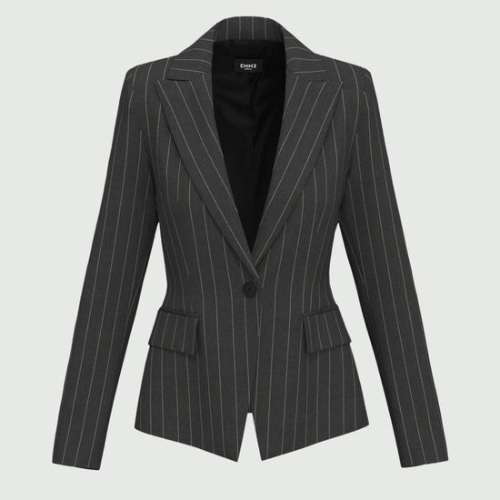Emme Marella Giacca femminile in stuoia Dear Donna Nero bianco - Santangelo