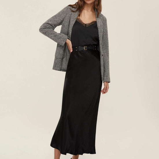 Emme Marella Giacca femminile in stuoia Dear Donna Nero bianco - Santangelo