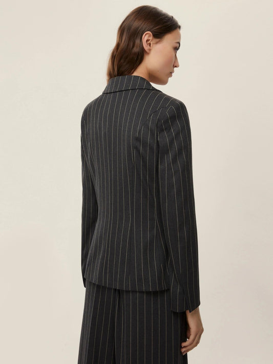 Emme Marella Giacca femminile in stuoia Dear Donna Nero bianco