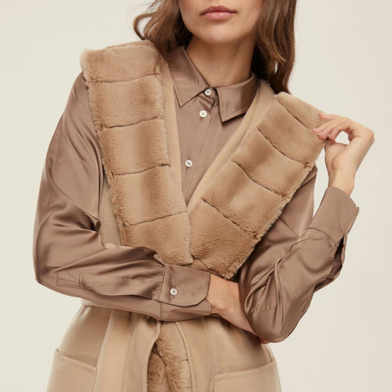 Emme Marella Gilet con cintura Formosa Donna Beige - Santangelo