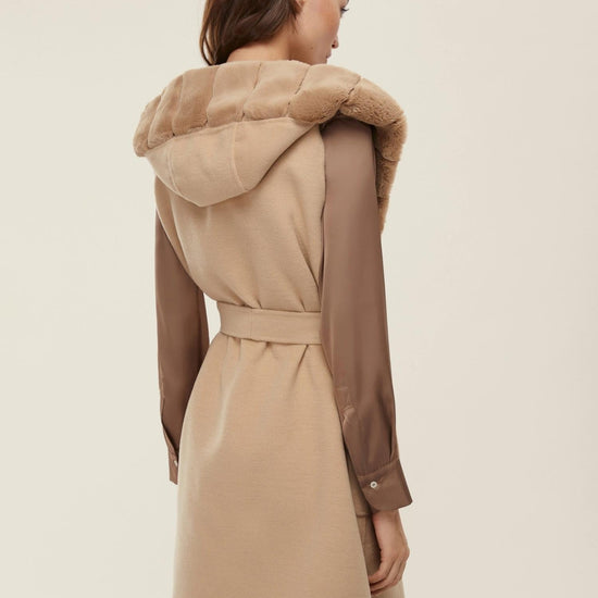 Emme Marella Gilet con cintura Formosa Donna Beige - Santangelo