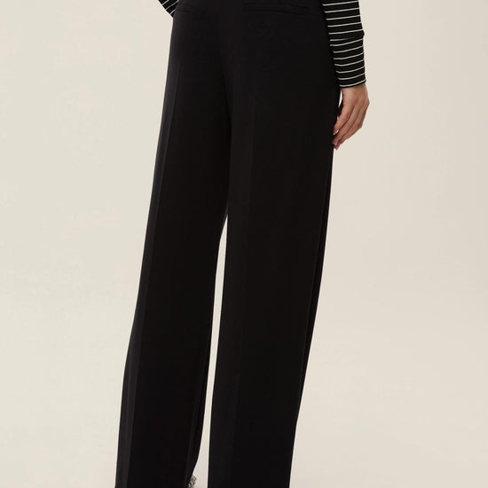 Emme Marella Pantalone in jersey punto Milano Palace Donna Nero - Santangelo