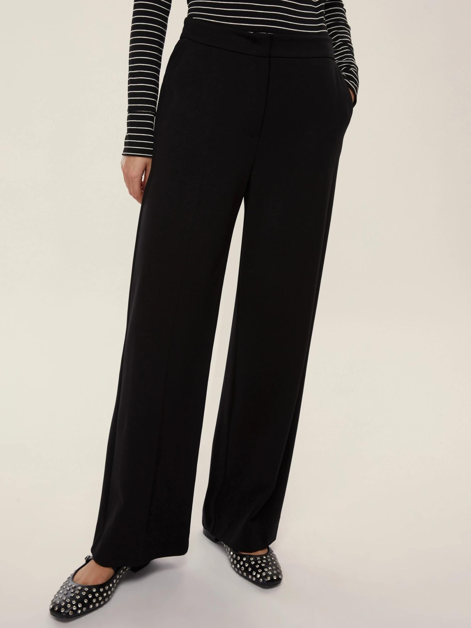 Emme Marella Pantalone in jersey punto Milano Palace Donna Nero - Santangelo