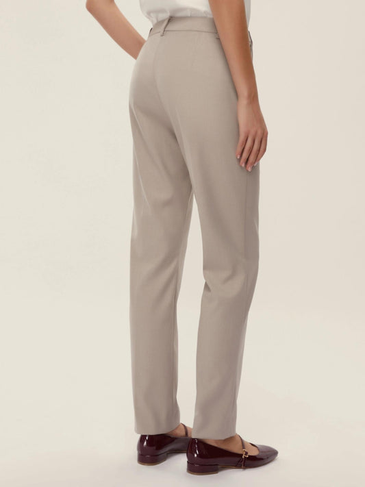 Emme Marella Pantalone slim fit in flanella Calcio Donna Sabbia