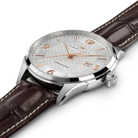 Hamilton Jazzmaster Automatic Argento 44mm – cinturino in pelle
