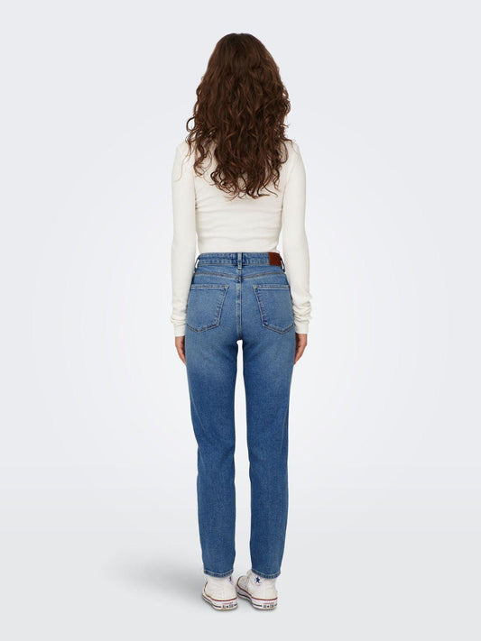 Jeans Straight fit Donna Medium Blue Denim