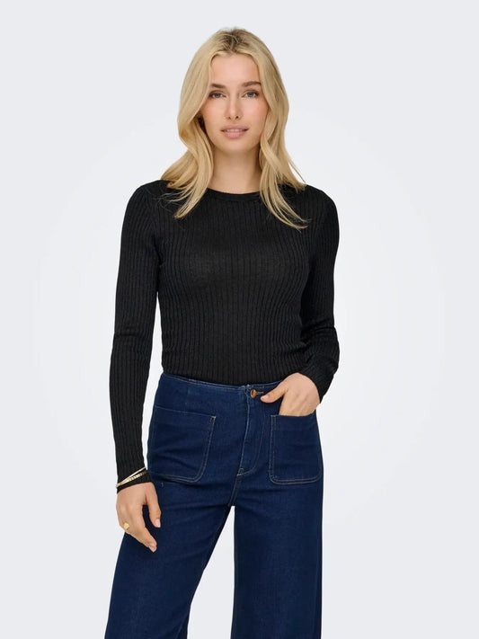 Jacqueline De Yong JDYPLUM Pullover Donna Nero 15330569 Black JACQUELINE DE YONG 