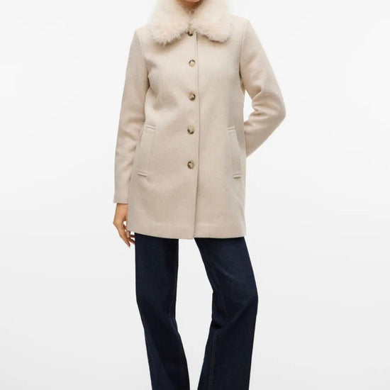 Vero Moda Giacca Invernale Donna Autumn Beige 10331559 Oatmeal MELANGE VERO MODA 