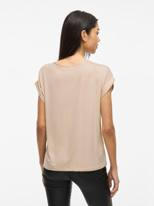 Vila Top Women Cement Viellette