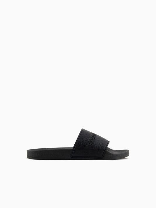 Armani Exchange - Ciabatte Uomo Nere slides con logo