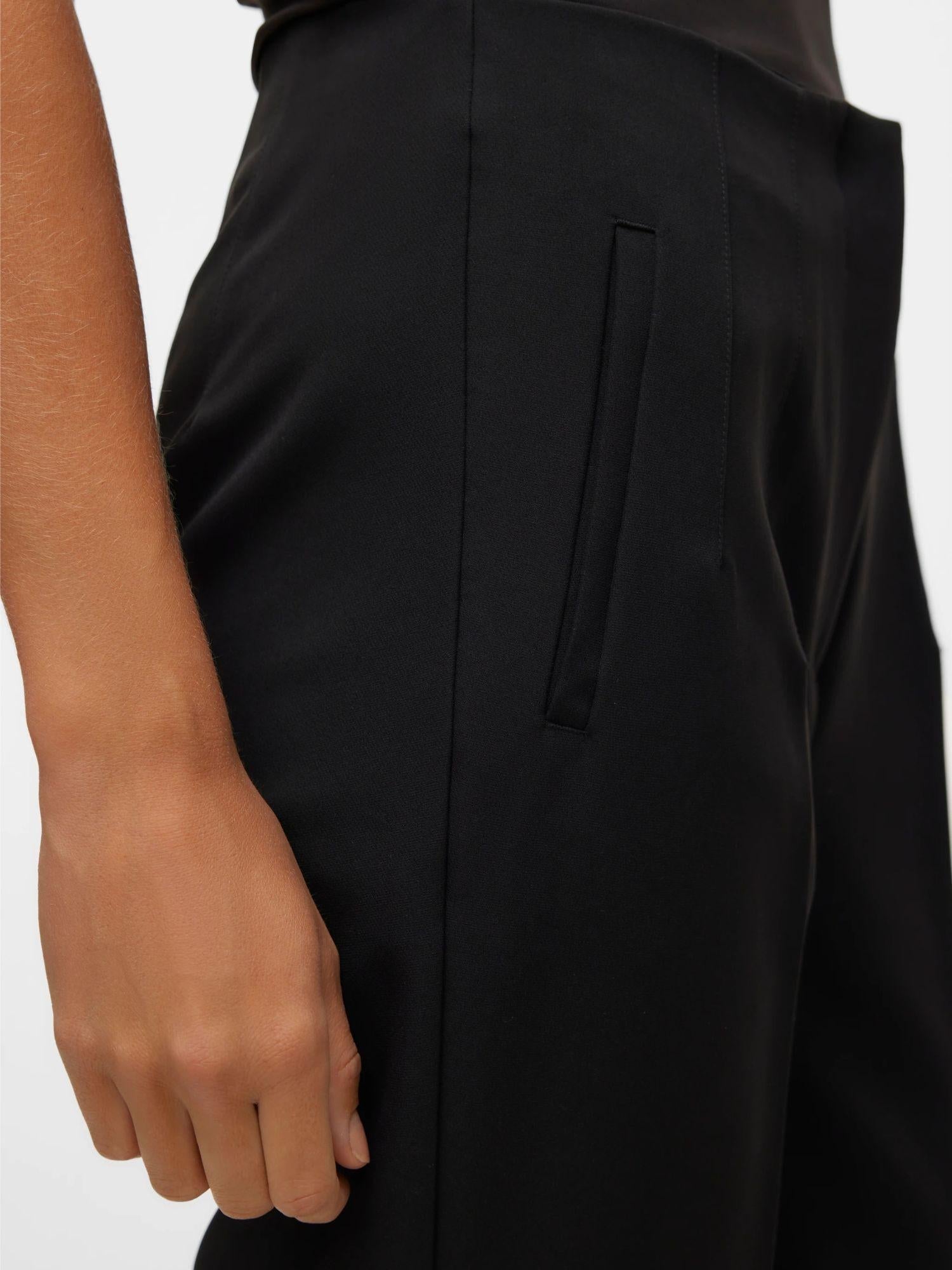 Vero Moda VMLINA Vita alta Pantaloni Donna Nero 10309140 BLACK VERO MODA 