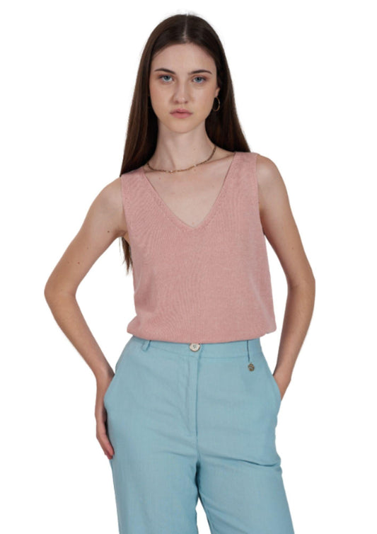 Sì Zee Canotta Donna Rosa