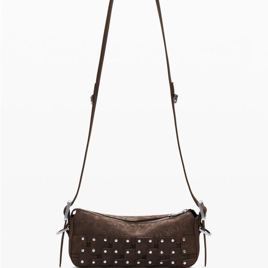 Desigual Piccola borsa baguette patch con borchie Donna Marrone 25WAXPBO 6009 DESIGUAL 