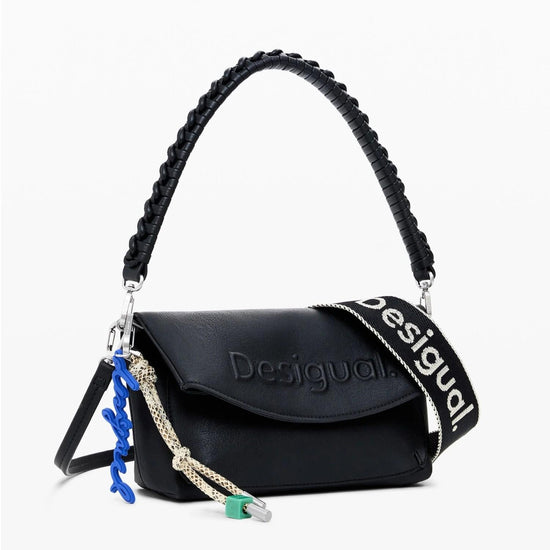 Desigual Borsa con logo 3D a patta media Donna Nero 25WAXPAL 2000 DESIGUAL 