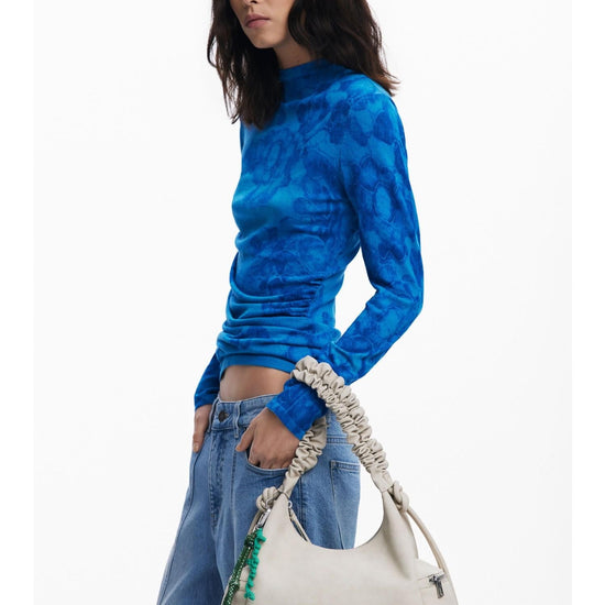 Desigual Borsa logo 3D con manico arricciato media Donna Avorio 25WAXPB0 6006 DESIGUAL 
