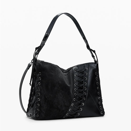 Desigual Borsa a tracolla effetto pelle media Donna Nero 25WAXP79 2000 DESIGUAL 