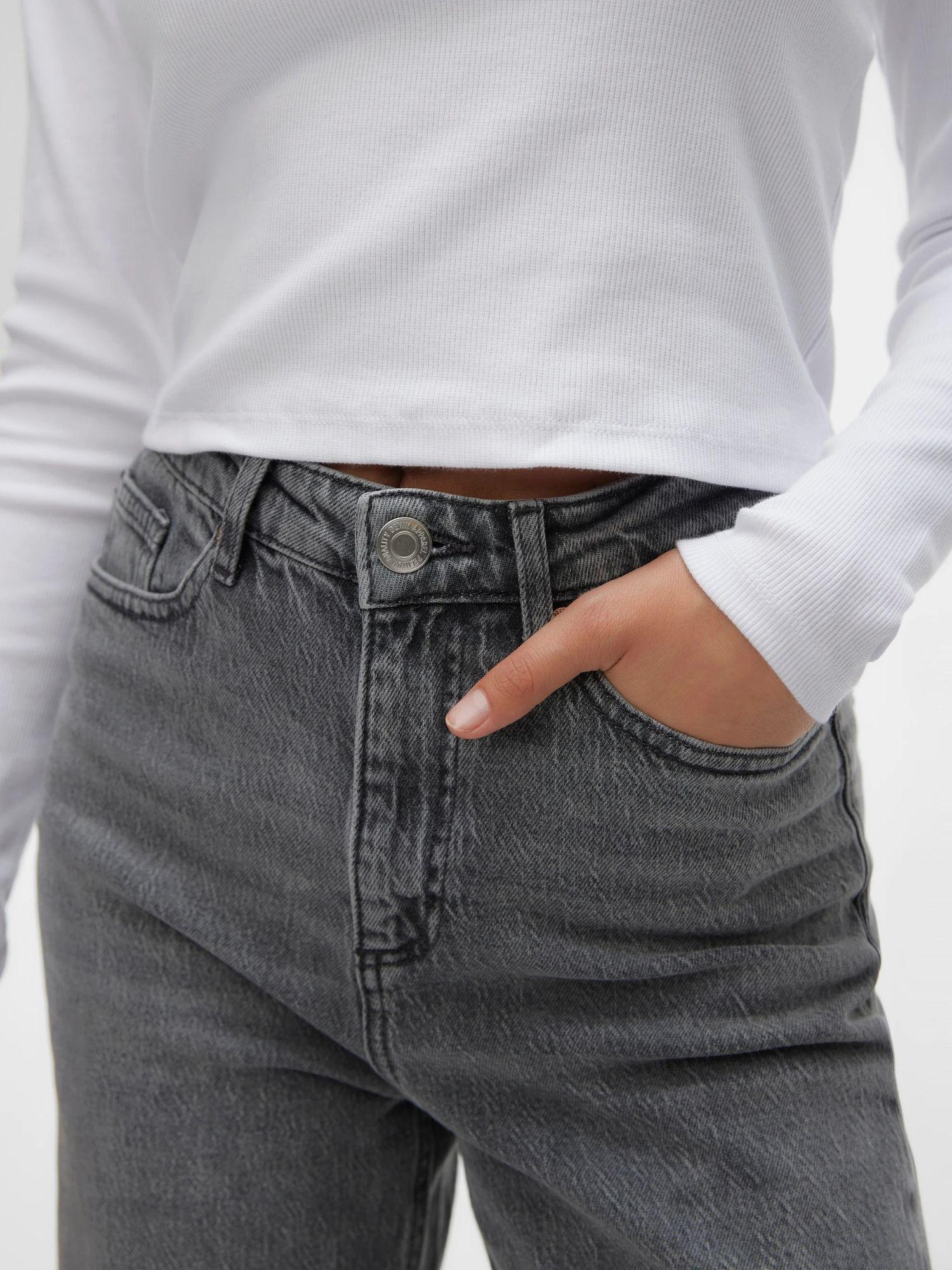 Vero Moda Jeans Donna VMTESSA a Vita Alta Wide Fit Medium Grey Denim 10287304 Medium Grey Denim VERO MODA 