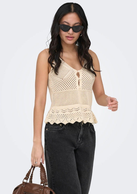 Only Women's Top Lison Ecru
