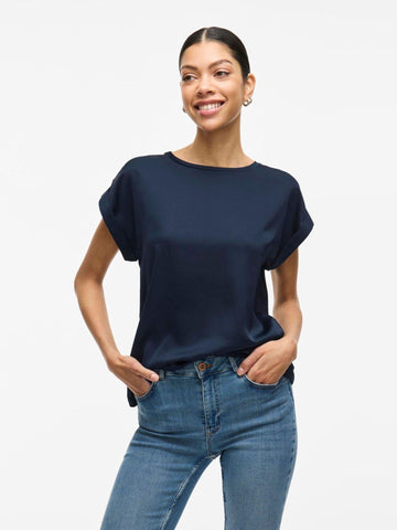 Vila Top Donna Navy Blazer Viellette
