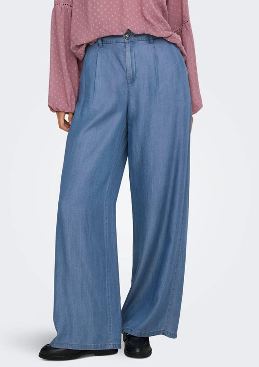 Jacqueline De Yong - Women's Jasper Mid Blue Denim Trousers