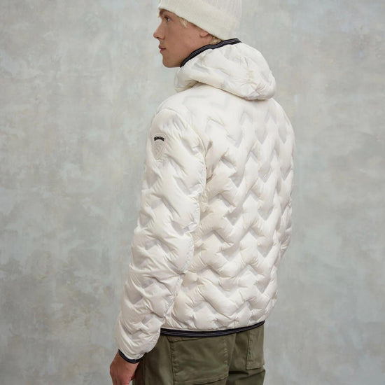 Blauer Piumino Uomo Piery Bianco neve con interno beige BLUC03233 7308 102 BLAUER 