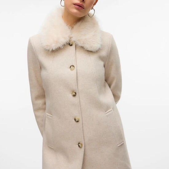 Vero Moda Giacca Invernale Donna Autumn Beige 10331559 Oatmeal MELANGE VERO MODA 