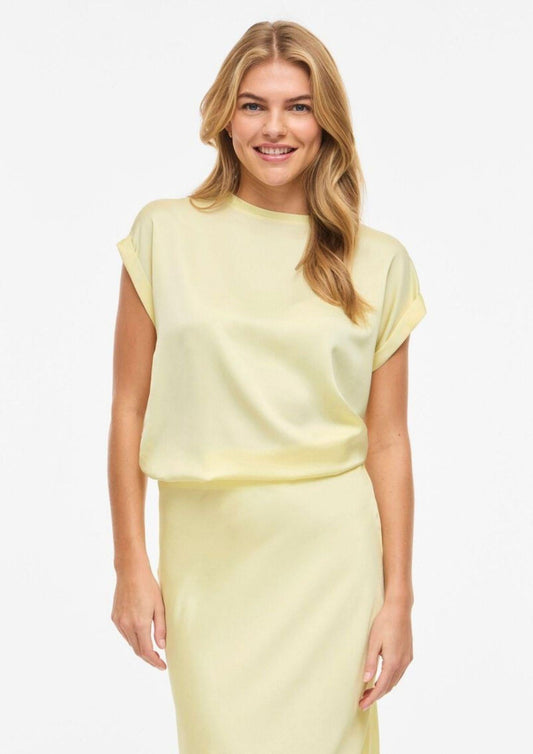 Vila Top Women's Viellette Pastel Yellow