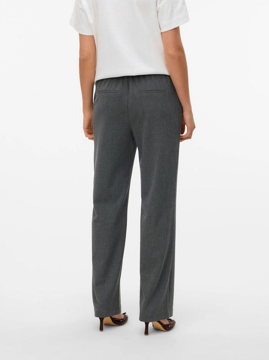 Vero Moda VMMAYA Pantaloni Vita media Donna Nero grey melange