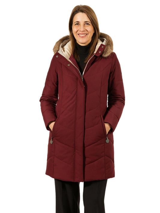 Satinette Giacca Invernale Donna Bordeaux