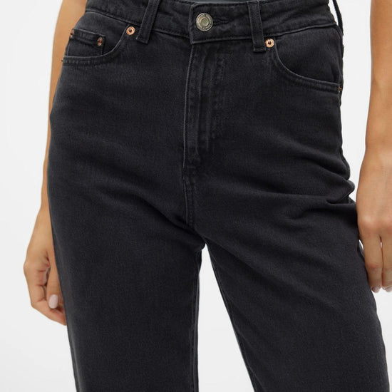 Vero Moda Jeans Donna Tessa A Vita Alta Mom Fit Dark Grey Denim 10302983 Dark Grey Denim VERO MODA 