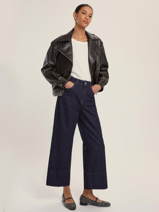 Emme Marella Kentia Stretch Straight Jeans for Women, Midnight Blue